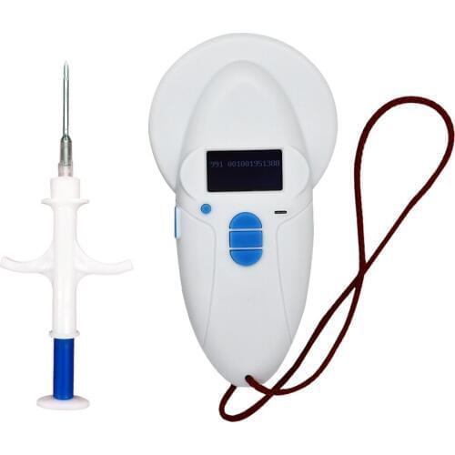 READELL 100pcs 1.25X7mm Pet Syringe for dog,cat ,mouse turtle,arowana,snake + x1pc RFID Microchip reader