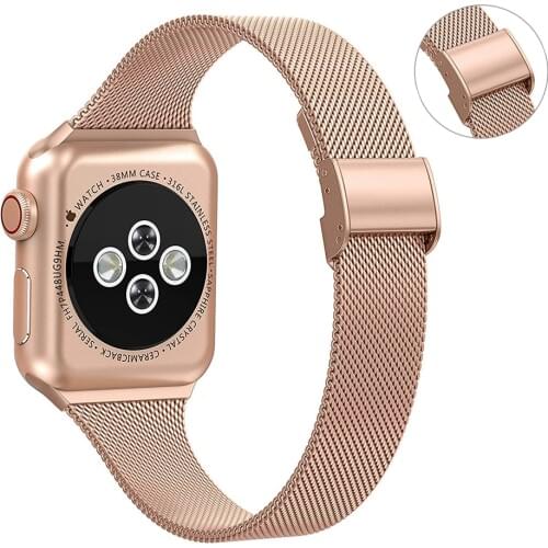 Milanese strap For Apple Watch band 44mm 40mm iWatch band 38mm 42mm Silm watchband bracelet Apple watch series 3 4 5 SE 6 strap