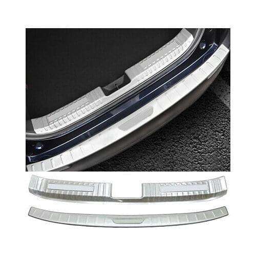 Steel Outer + Inner Rear Bumper Guard Plate Trim 2pcs For Mazda CX-30 2019-2020