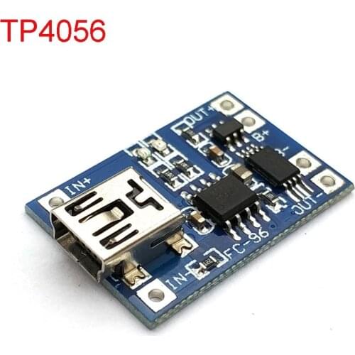 TP4056 MINI USB 5V 1A 18650 Lithium Battery Charging Board Charger Module+Protection Dual Functions