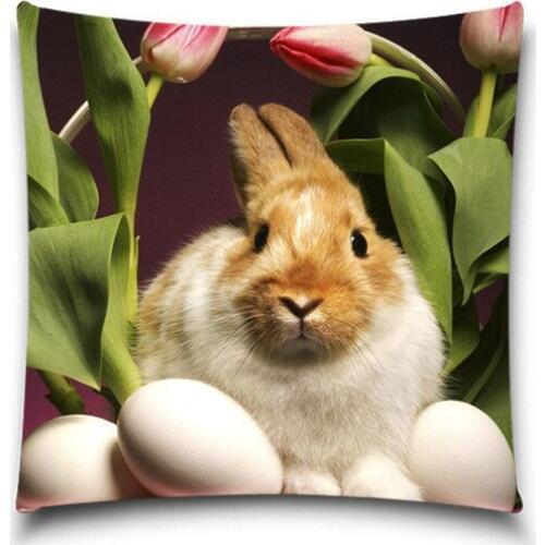 Tulip cute rabbit Pillow Case for Christmas Gift Home Office Decal /Home Textile Gift Pillow Cover 5 size 9 style