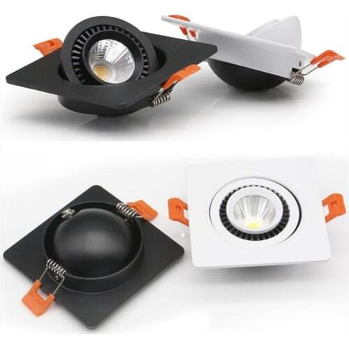 Recessed Downlight No Flickering Angle Adjustable LED 5W 7W 9W 12W Round COB Ceiling White Spot Light Pic Background Ac 220V