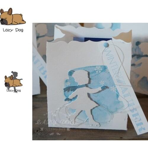 Girl Skiing Winter Metal Cutting Dies Scrapbooking Stencil DIY Decorative Craft Embossing Die Cuts Card Making New Dies For 2019