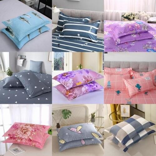 1 Pair Comfortable Pillowcases Pillow Case Skin-Friendly High-Density 48x72cm Pillow Covers
