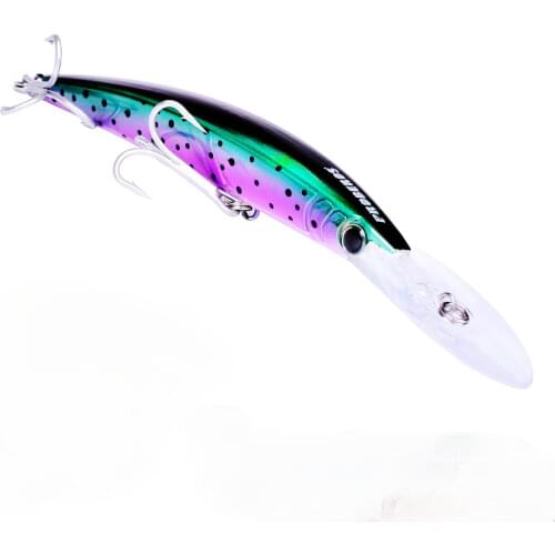 1PCS 17cm 27g Big Hard Bait Minnow Laser Fishing Lures Bass Fresh Water Hook Crankbait Wobblers 3D Eyes 10 Colors