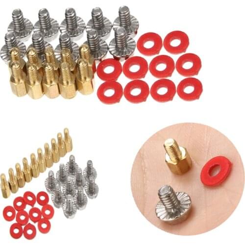 10Pcs Case Fans 6.5mm 6-32-M3 Motherboard Riser+10Pcs Screws + 10Pcs Washers Gasket Brass Standoff New