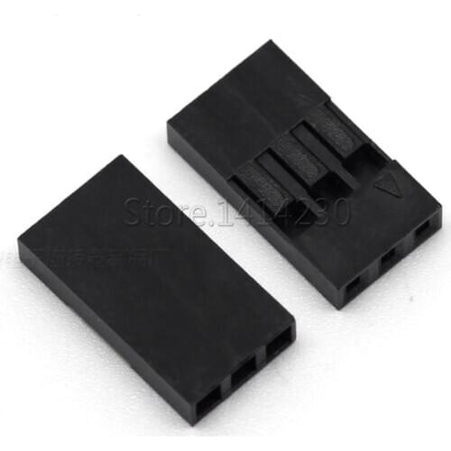 100Pcs Dupont Plastic Shell 3Pin 2.54mm Dupont Connector 3P