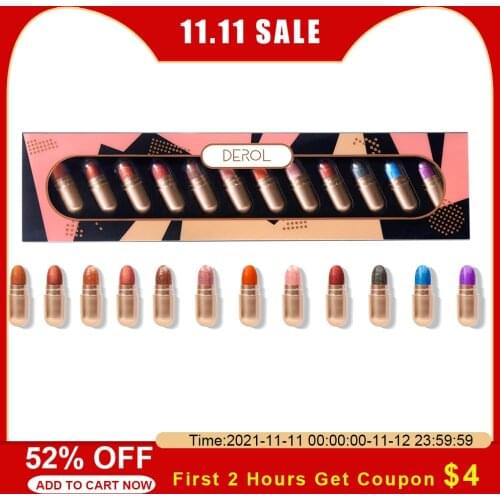 12 Colors Capsule Eyeshadow Lipstick Bronzers Pearlescent Brighten Eyeshadow Ladies Tattoo Ink Eye Makeup Palette Set Cosmetics