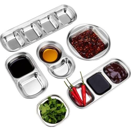 304 stainless steel Korean saucer Dogg sauce dish restaurant hot pot sauce sauce dish vinegar dish two three four