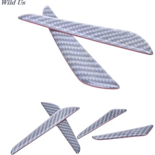 4pcs 2017 ar Door Protector Fiber Door side Edge Protection Guards Stickers for Every car Carbon fiber