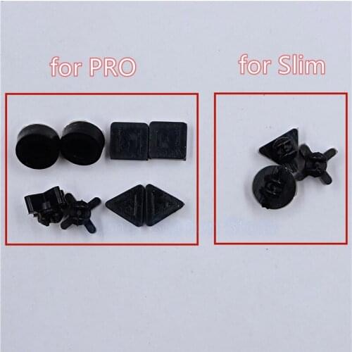 50sets Black Non-slip Rubber Feet Cover replacement for PS4 Slim Console Shell Housing Rubber feet for PS4Pro replacement parts