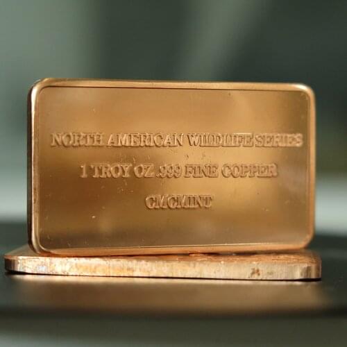 A078 1oz copper animal moose bar