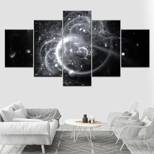 Abstract smoke painting 5 Piece HD Wallpapers Art Canvas Print modern Poster Modular art painting for Living Room Home Decor