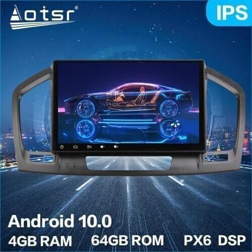 Aotsr Android 10.0 4+64GB Car Radio Player GPS Navigation Car Stereo Multimedia For Opel Buick Insigina 2009 - 2012 DSP Carplay