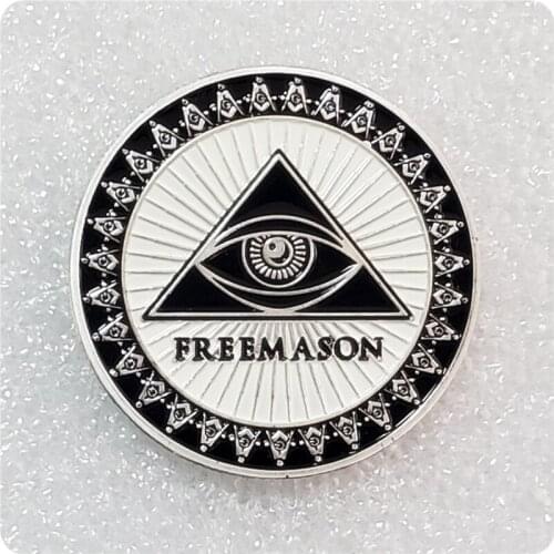 Free and Accepted Masons Silver Plated 1 oz Masonic Symbols Bullion&Coin Collections