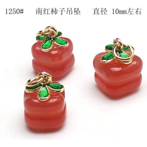 One pieces loose beads RED AGATE persimmon SHAPE PENDANT 17MM for DIY jewelry making FPPJ wholesale