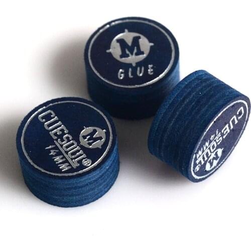 CUESOUL Pool Billiard Cue Tips 14 mm-S/M/H- Set of 3 Blue Cue Tip