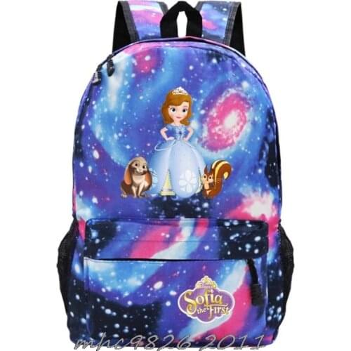 Backpack Kids School Bag Women Bagpack Teenagers Schoolbags Sofia princess Canvas Student Backpack For Boys Girls Children bag