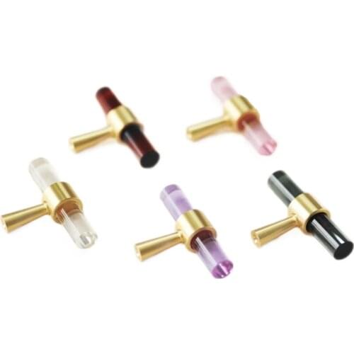 Drawer Pulls Hardware-Handles Crystal Brass Handle Cabinet Furniture Wardrobe Door Wardrobe Furniture 12*60mm Single Hole Handle