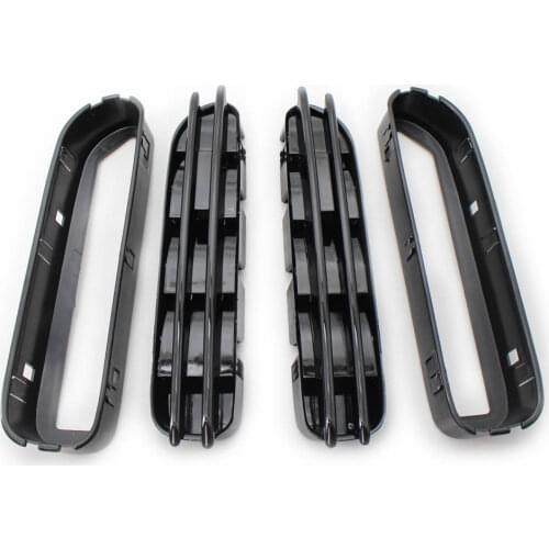 Gloss Black Side Fender Air Flow Vents Grille Grill Decora for BMW 5 Series E39 E60 E61 M5