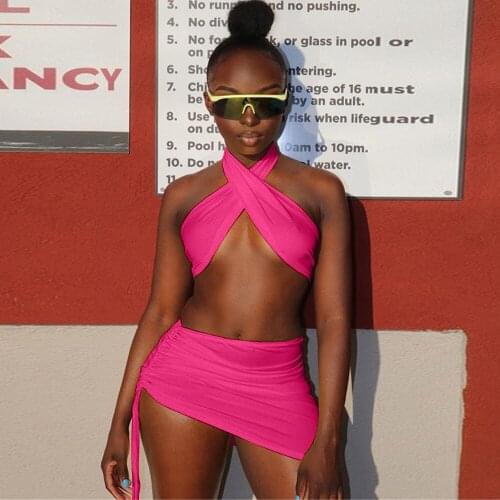 Hot sale womens set Evening Dress Ruched Backless High Street Women Crossed Open Back Irregular Hem Openwork StrappyAbove Knee