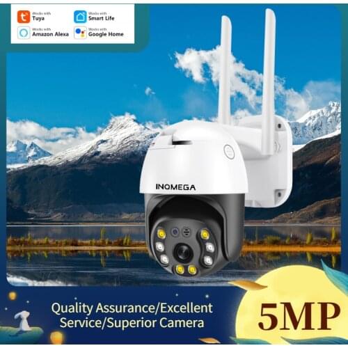 Camera with WIFI 5MP Surveillance Camera Tuya Smartlife Google Alexa AI Automatic Tracking Motion Detection CCTV Video Security