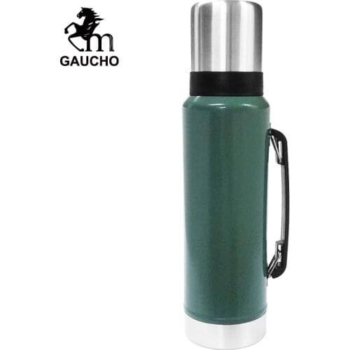 20 PCS/Lot Gaucho Classic Legendary Vacuum Flask Yerba Mate Thermos Stainless 1.2 L Convenient To Adventure Travel Hot Sale