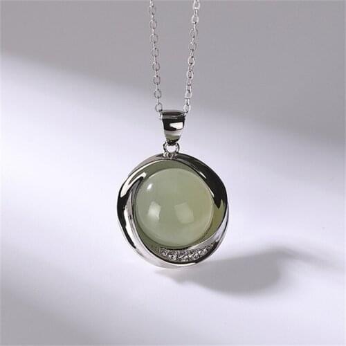 Uglyless Classic Round Twist Necklaces + Chains Plated Gold High Jewelry for Women Real 925 Silver Pendants Agate Gemstones P751