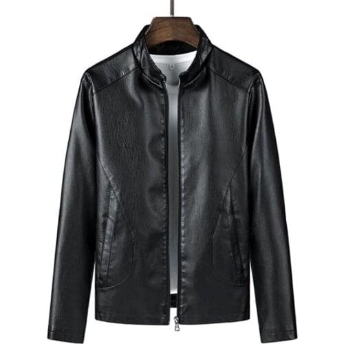 Leather PU Jacket Men Casual Outwear Coat Windbreaker Motorcycle Leather Jackets Male