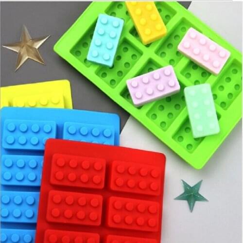 Creative building block modeling silicone cake mold rectangle Chocolate Biscuit Mold
