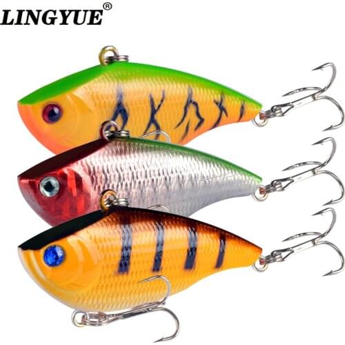 LINGYUE 1pcs Small VIB Fishing Lures 55mm/7g Sinking Wobbler Artificial Bait Bass Crankbaits Pesca
