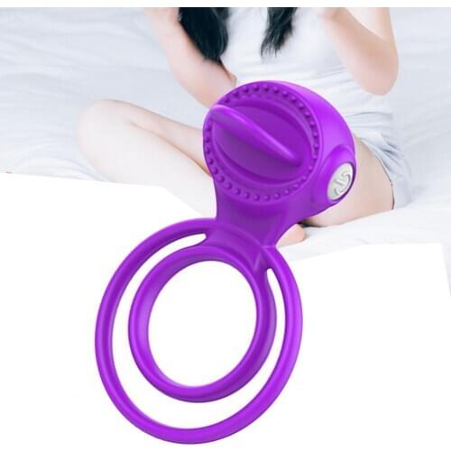 OLO Male Silicone G-Spot Vibration Ring Cock Ring Tongue Licking Flirting Massage Delay Premature Ejaculation Lock Fine Ring
