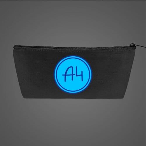 2021 New а4 мерч для детей Fluorescent Luminous Canvas Pencil Case coin pocket Boys Girls Kids Gift Canvas Storage Bag
