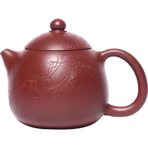 Authentic Yixing Teapot All Handmade Master Dragon Kung Fu Kettle Mud Dahongpao Creative Drinkware Household Teapot
