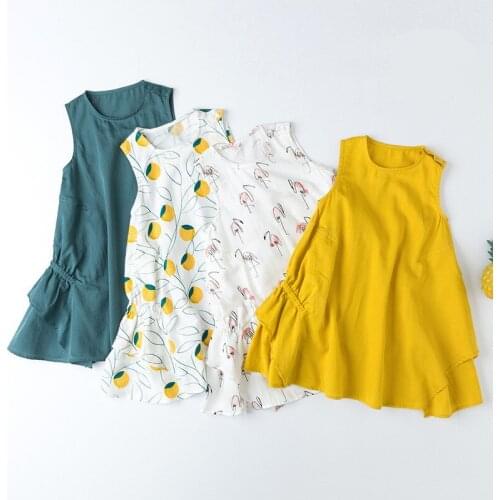 Girls Retro Ruffles Dress 2021 Summer New Girls Princess Dress Kids Dresses for Girls Baby Girl Clothing Kids Cartoon Clothes