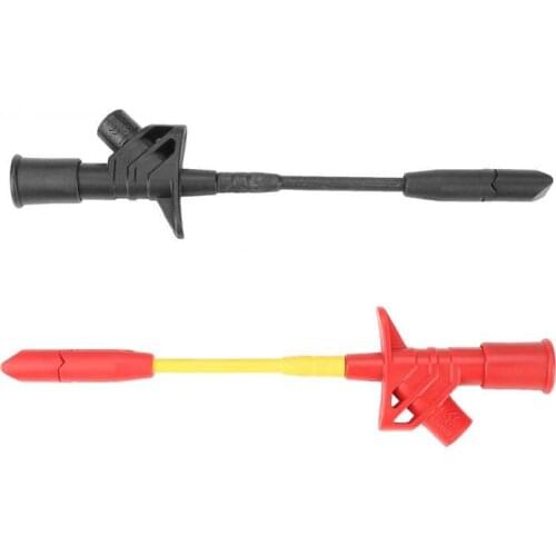 Fully Insulated Quick Piercing Test Needle Hook Multimeter Testing Probes 4mm Socket P5005 for vehicle maintenance 2 pcs