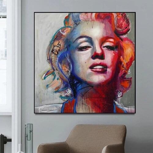 Home Decoration Poster 1 Piece Marilyn Monroe Portrait Pictures Wall Artwork Canvas Print Painting for Living Room Wall Decor