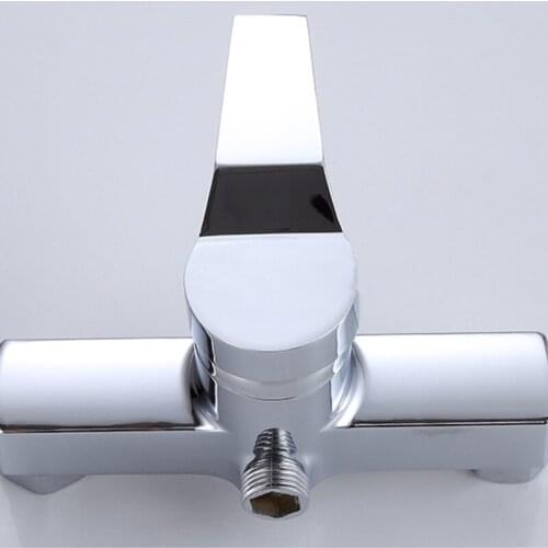 Bathtub Hot and Cold Mixing Water Faucet Sink Spray Double Shower Head Deck Mounted Basin Mixer Taps Home Improvement