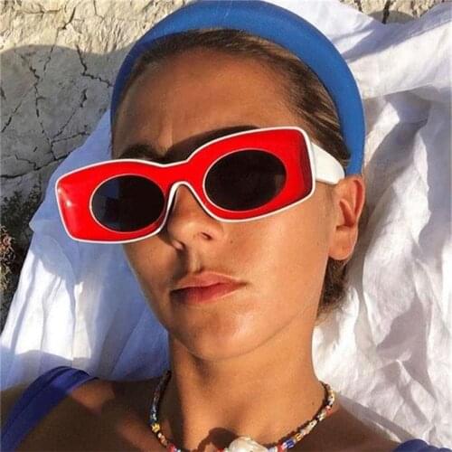 Fashion Rectangular Sunglasses Men Plastic Thick Frame Candy Color Sun Glasses Womens Shades yellow blue black glasses