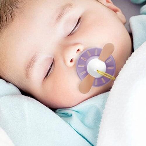 Soother Pacifier with Pacifier Clip Ergonomic Design Mini Baby Teether Silicone Pacifiers Toddler Top Silicone Funny Nipple