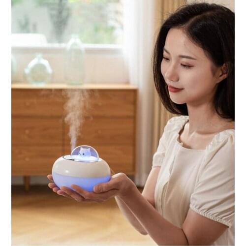 300ml USB Cute Cat Air Humidifier Fo Car Home Ultrasonic Car Mist Maker with Colorful Night Lamps Mini Car Office Air Purifier