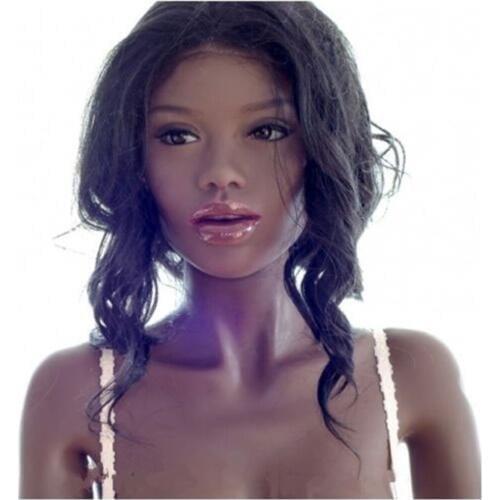 High Quality Black Sex Doll African Sexy Lady Solid Silicone Doll with Metal Skeleton 3 Holes Real Vagina Love Doll for Men 168