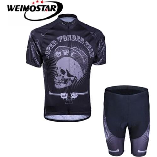 Weimostar Cycling jersey Set Mens Cycling Jersey Set Bike Team Cycling Clothing Short Sleeve Full Zipper GEL Breathable Sets