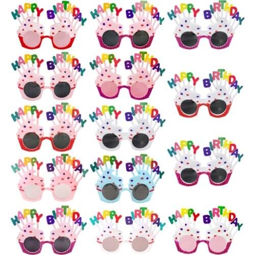 Adults Kids Funny Happy Birthday Glasses Dress Up Eyeglasses Photo Booth Props Party Supplies Favor Accessories
