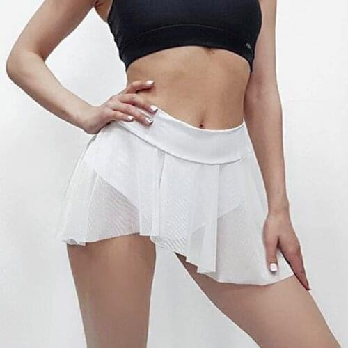 Women 2 In 1 Butt Scrunch Skirted Running Shorts Quick Dry Fake Skirt Sexy Gym Workout Short Pants Breathable Yoga Shorts #YJ