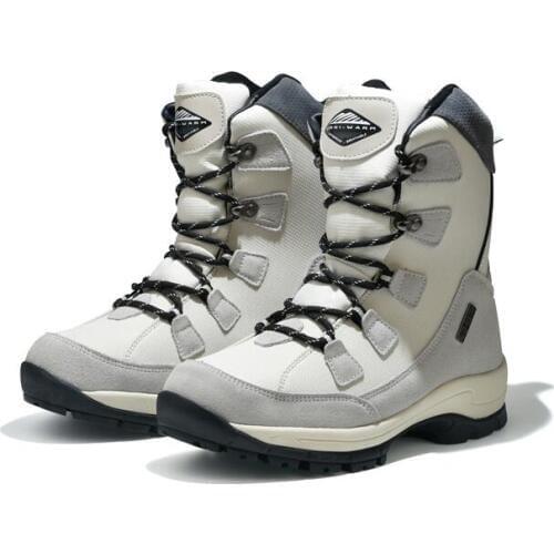 Unisex winter HOT outdoor hiking boots ladies waterproof wearable wool liner snow boots men women non-slip snow shoes for-40c