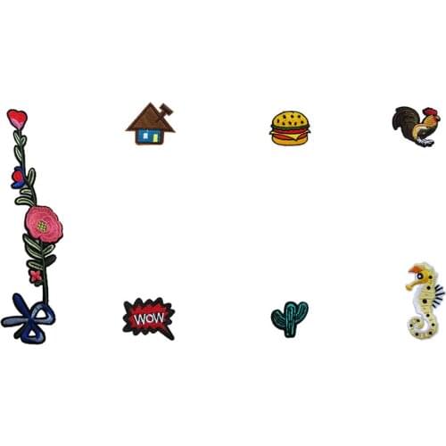 Fashion style Hot melt adhesive Applique Embroidery Iron on patch Badges DIY Sewing Clothing Accessories 1pcs sell C5796-C5813