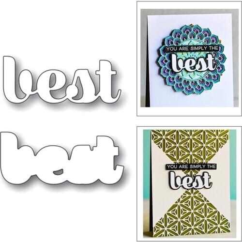 2020 New English Words Best and Silhouette Metal Cutting Dies For DIY Cut Paper Craft Making Greeting Card Scrapbooking NO Stamp
