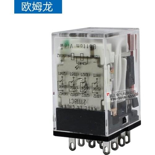 5 pieces Original authentic Omron small intermediate relay MY4N-GS MY4N-D2 MY2N-D2 DC12V DC24V free shipping