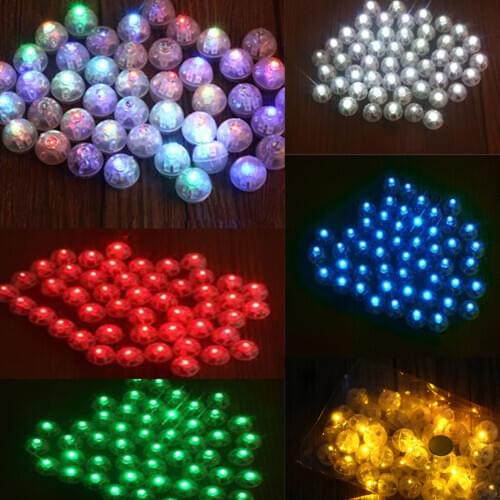 50Pcs Colorful Mini LED Balloon Lamp Night Light Christmas Party Birthday Lanterns for Wedding Party Favor Halloween Decorations